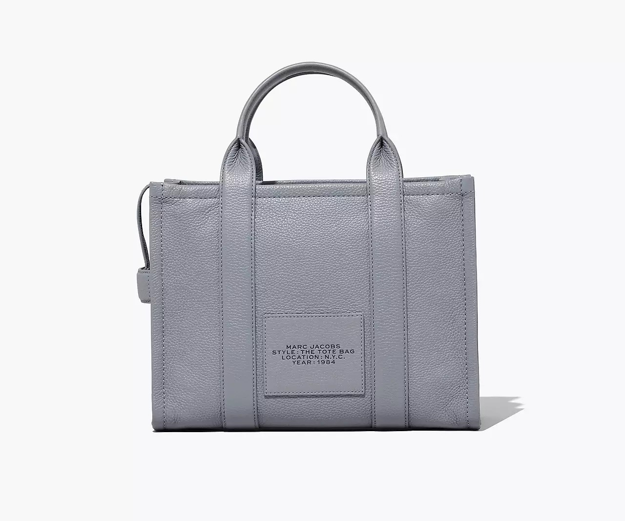 Marc Jacobs The Leather Medium Tote Bag 'Wolf Grey' - HypeFly India View 2
