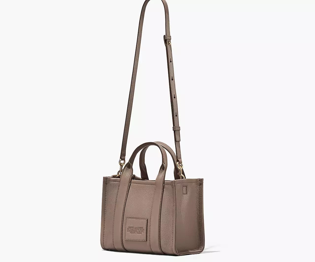 Marc Jacobs The Leather Medium Tote Bag 'Cement' - HypeFly India View 4