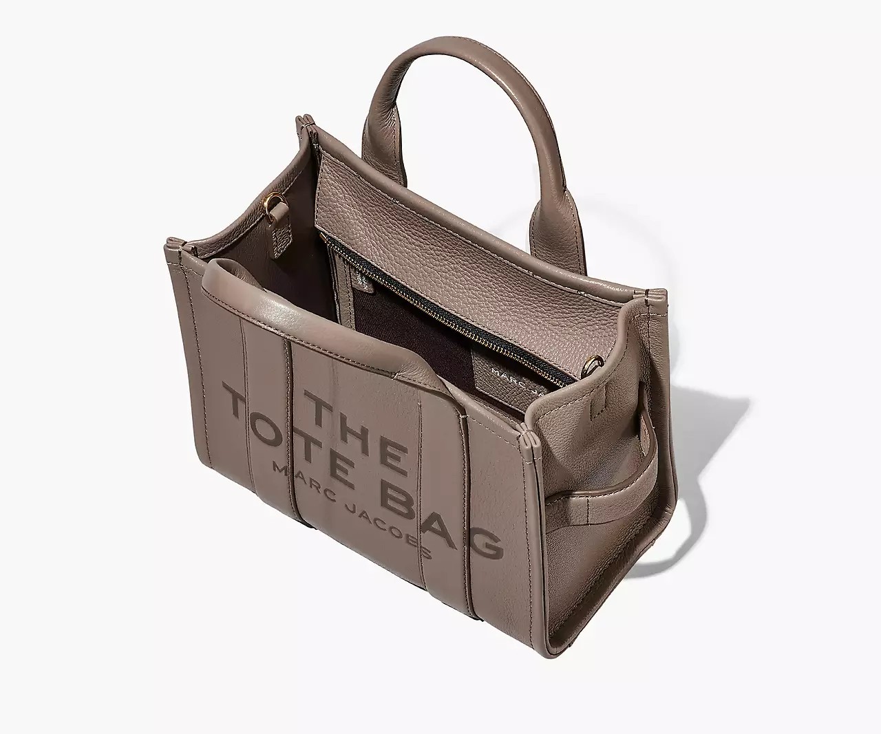 Marc Jacobs The Leather Medium Tote Bag 'Cement' - HypeFly India View 5