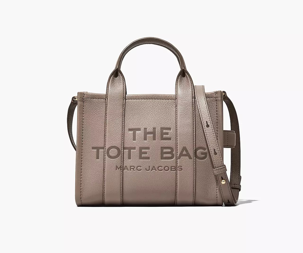 Marc Jacobs The Leather Medium Tote Bag 'Cement' - HypeFly India View 1