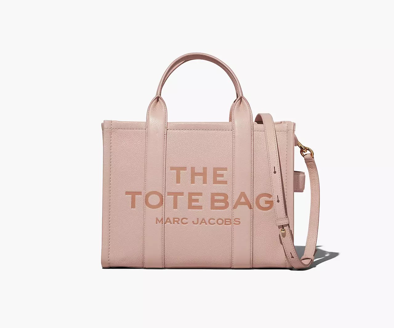 Marc Jacobs The Leather Medium Tote Bag 'Rose' - HypeFly India View 1