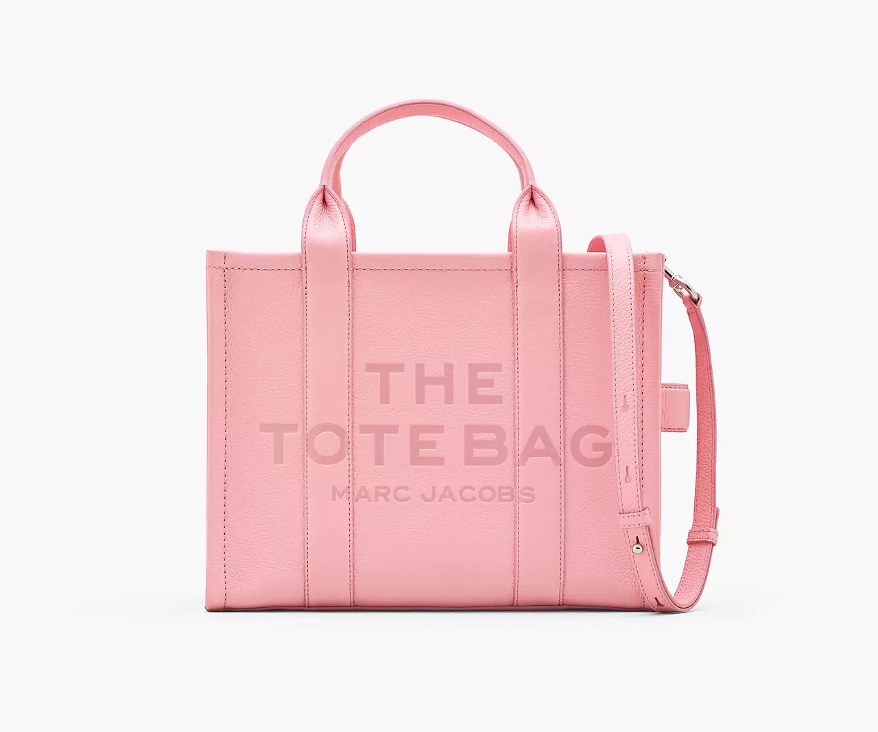 Marc Jacobs The Leather Medium Tote Bag 'Ribbon Pink' - HypeFly India View 1