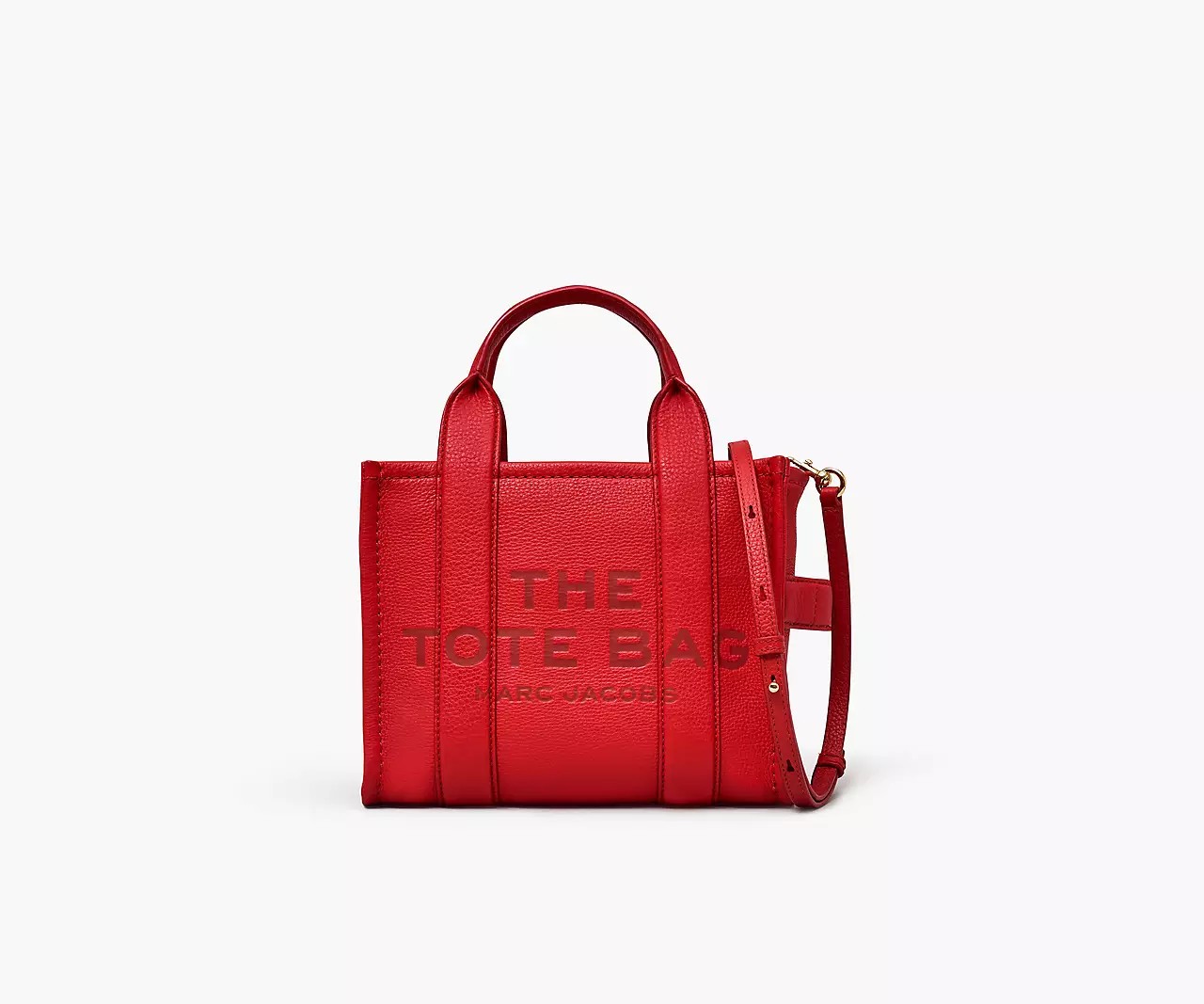 Marc Jacobs The Leather Small Tote Bag 'True Red' - HypeFly India View 1