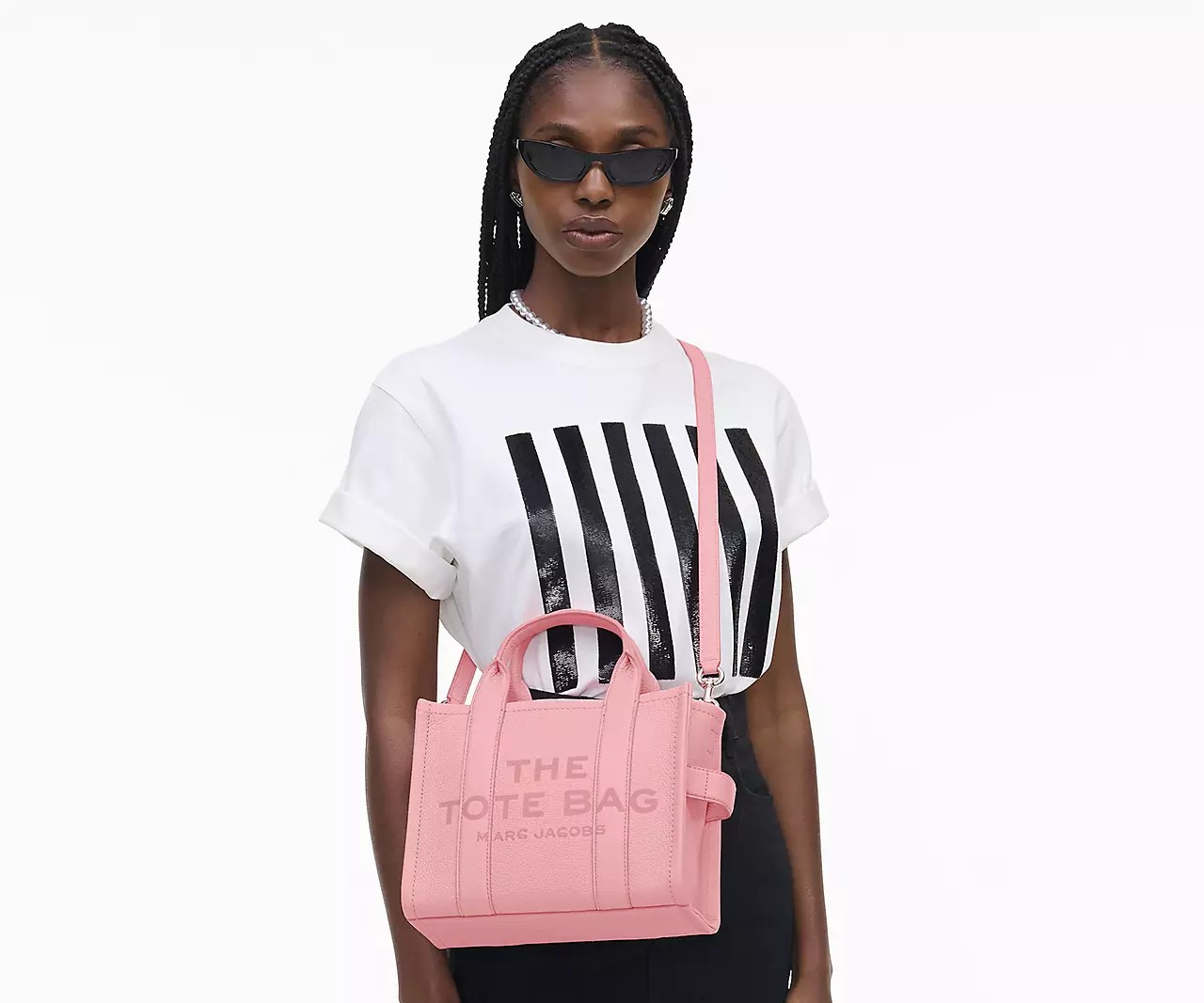 Marc Jacobs The Leather Small Tote Bag 'Ribbon Pink' - HypeFly India View 4