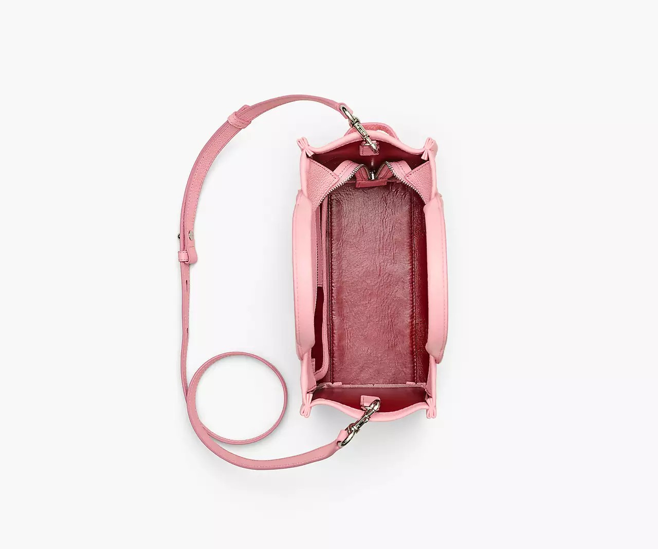 Marc Jacobs The Leather Small Tote Bag 'Ribbon Pink' - HypeFly India View 5