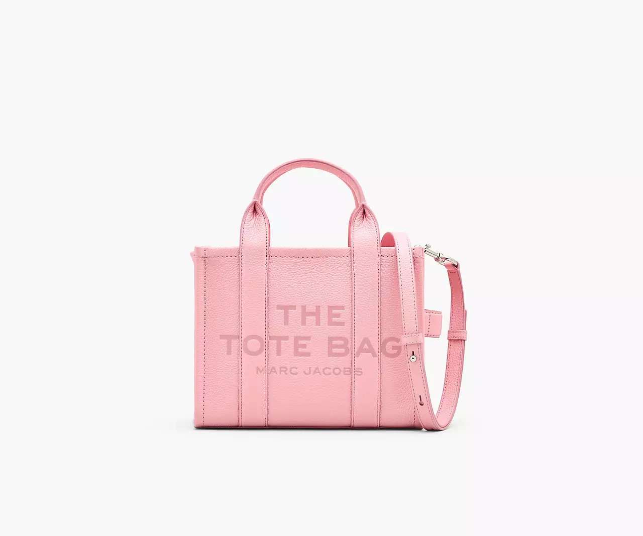 Marc Jacobs The Leather Small Tote Bag 'Ribbon Pink' - HypeFly India View 1