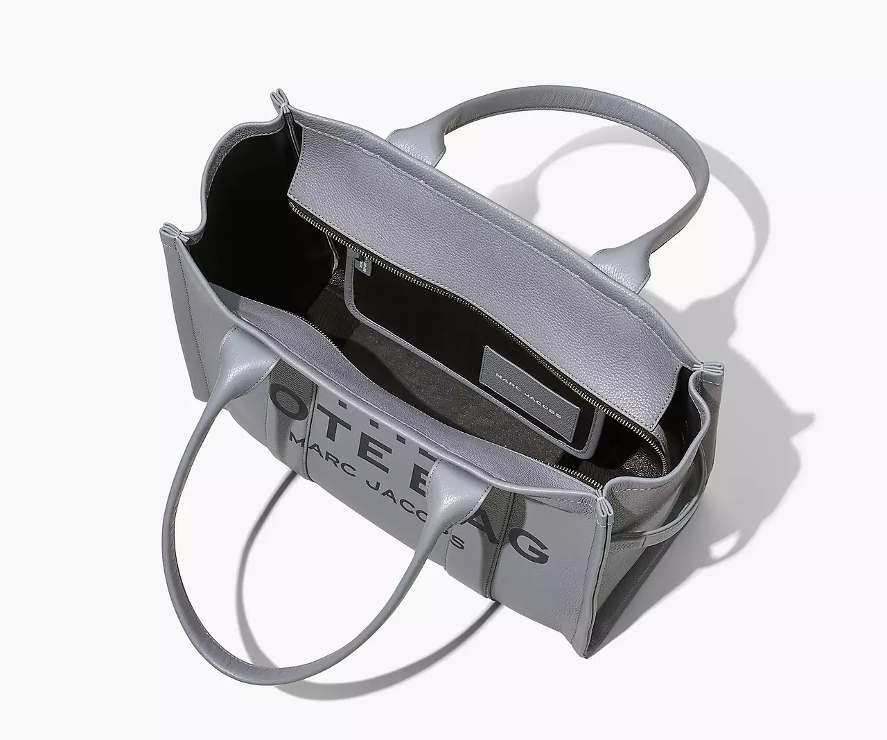 Marc Jacobs The Leather Large Tote Bag 'Wolf Grey' - HypeFly India View 5
