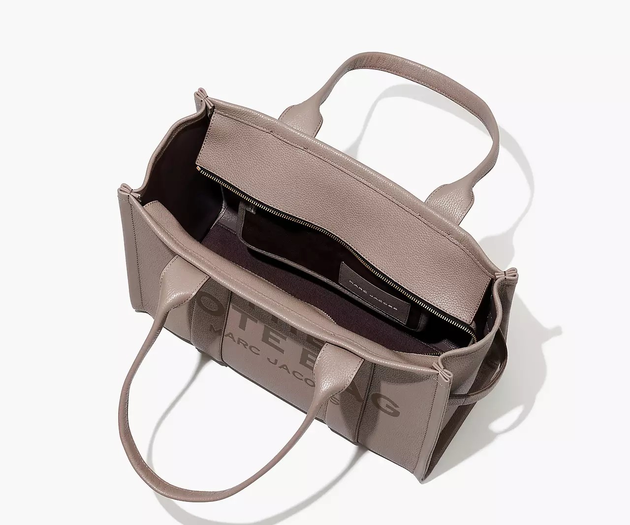 Marc Jacobs The Leather Large Tote Bag 'Cement' - HypeFly India View 3