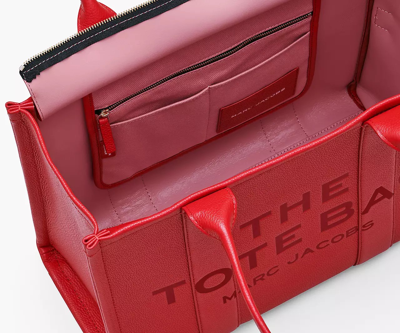 Marc Jacobs The Leather Large Tote Bag 'True Red' - HypeFly India View 5