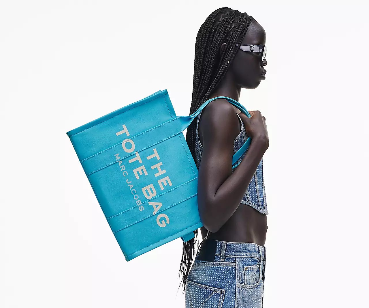 Marc Jacobs The Canvas Large Tote Bag 'Aqua' - HypeFly India View 4