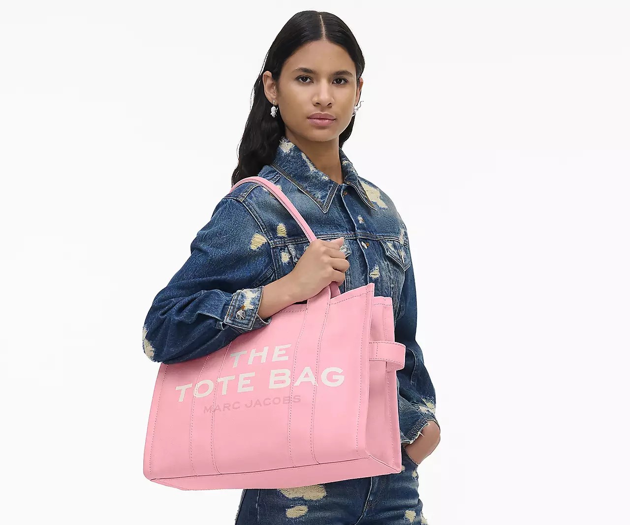 Marc Jacobs The Canvas Large Tote Bag 'Ribbon Pink' - HypeFly India View 4