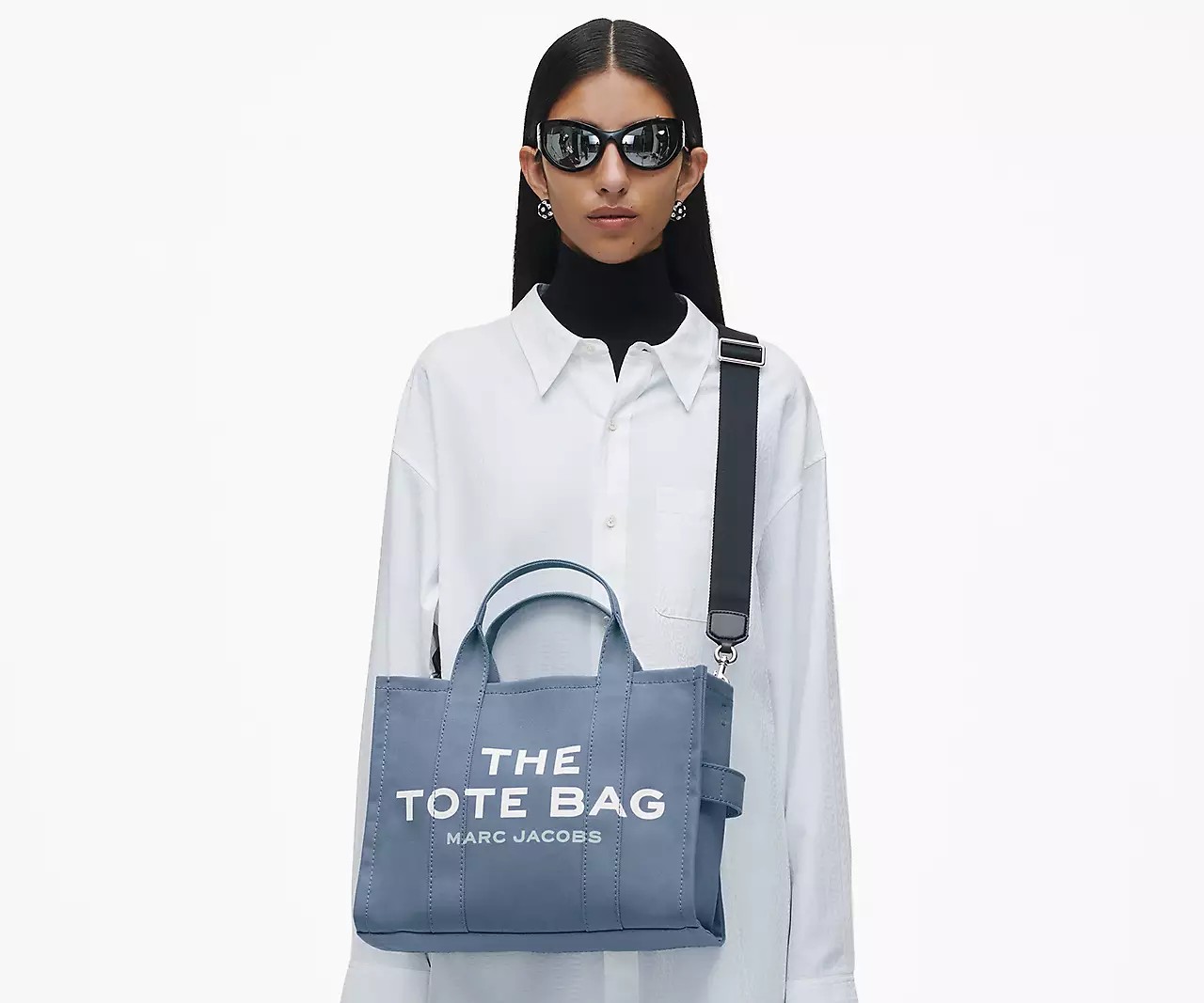 Marc Jacobs The Canvas Medium Tote Bag 'Blue Shadow' - HypeFly India View 4