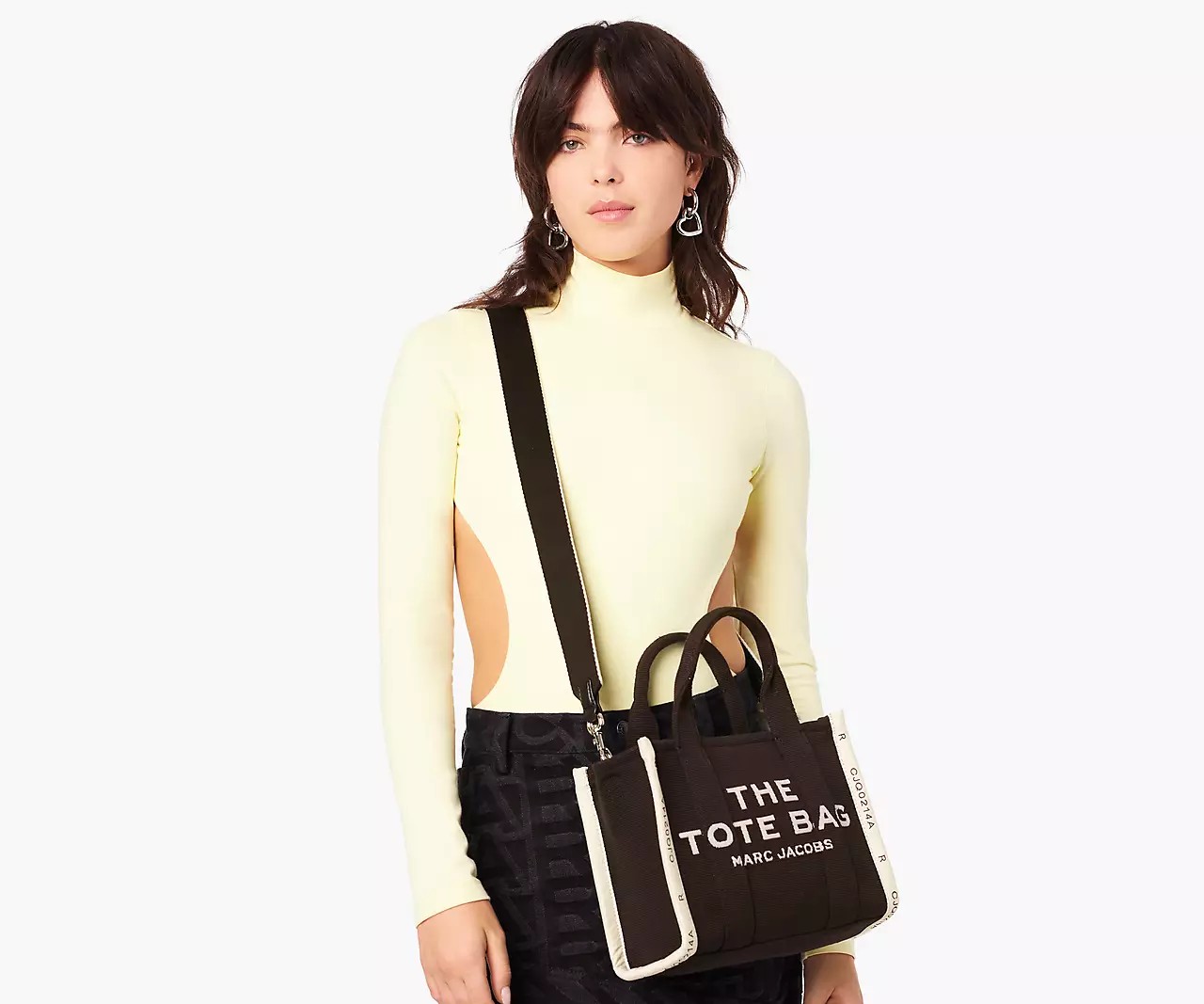 Marc Jacobs The Jacquard Small Tote Bag 'Black' - HypeFly India View 4