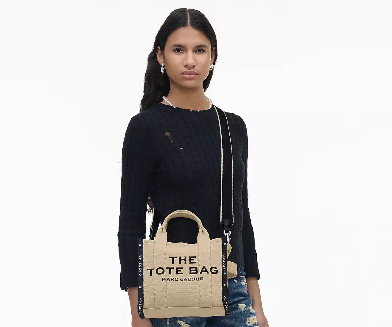 Marc Jacobs The Jacquard Small Tote Bag 'Warm Sand' - HypeFly India View 3