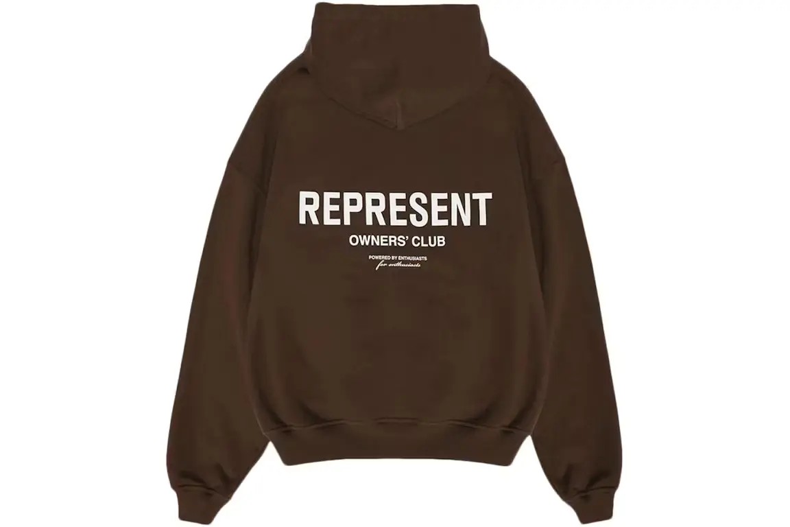 Represent Owner's Club Hoodie Brown/White - HypeFly India View 1