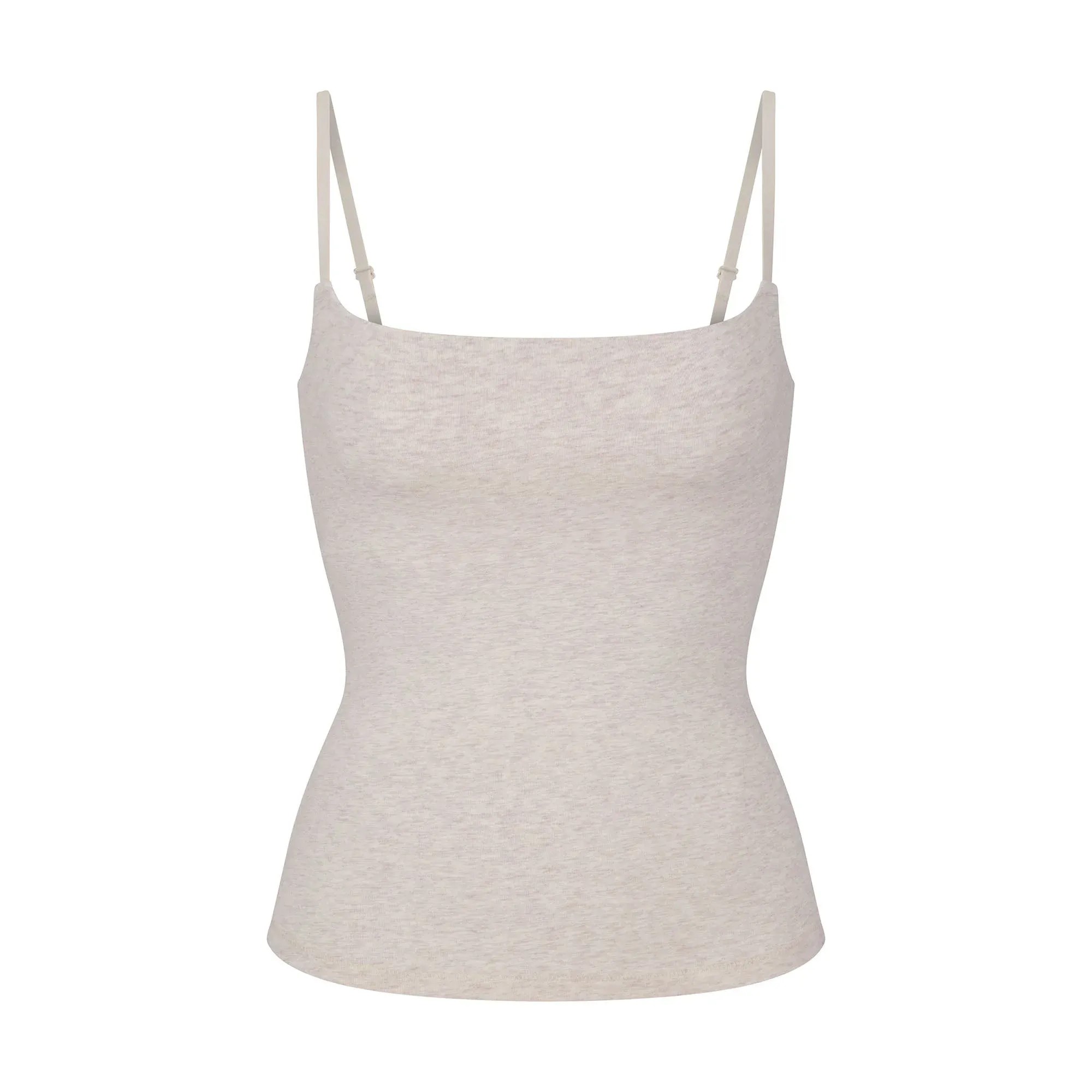 Skims Cotton Jersey Cami Heather Oatmeal - HypeFly India View 1