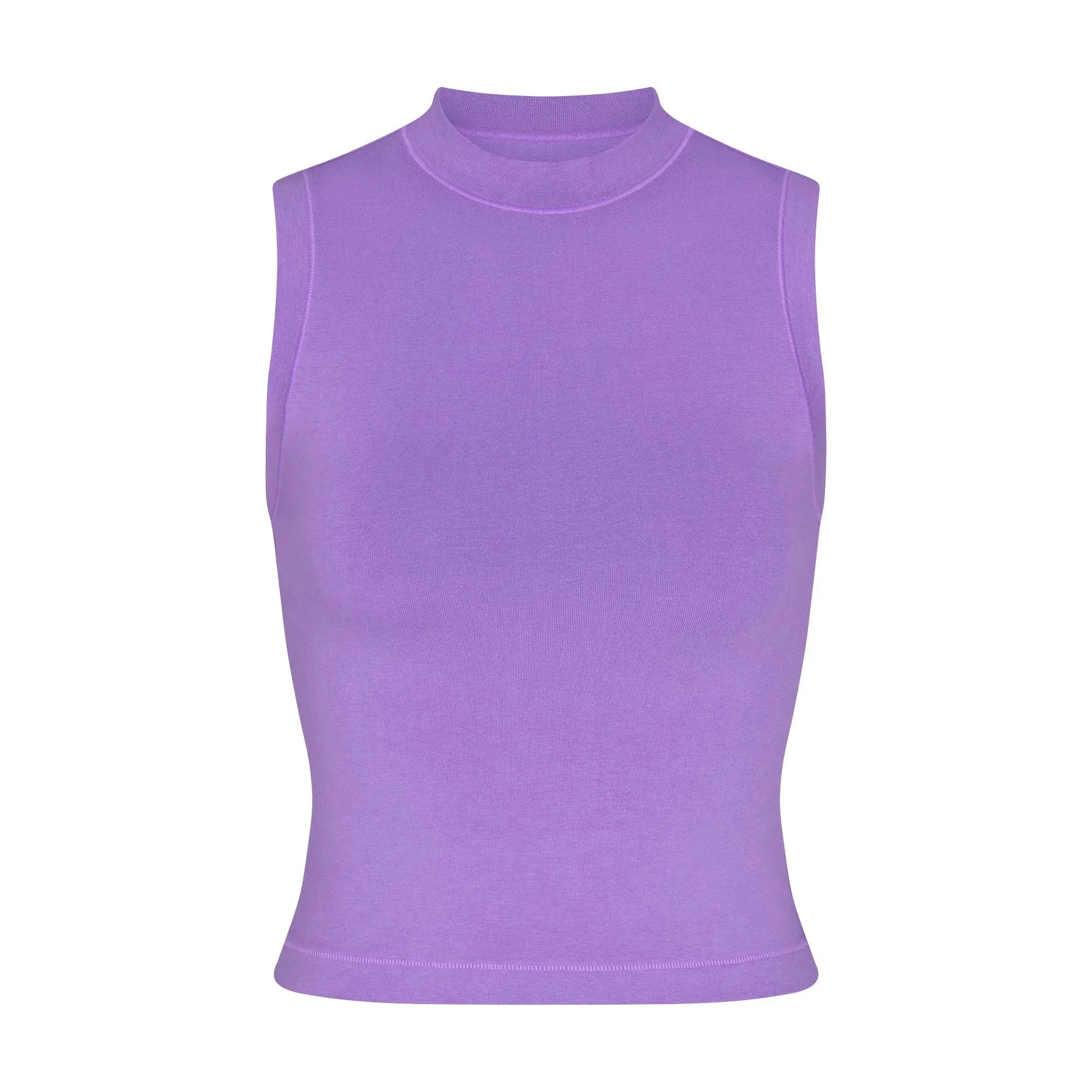 Skims Cotton Jersey Mock Neck Tank Ultra Violet - HypeFly India View 1