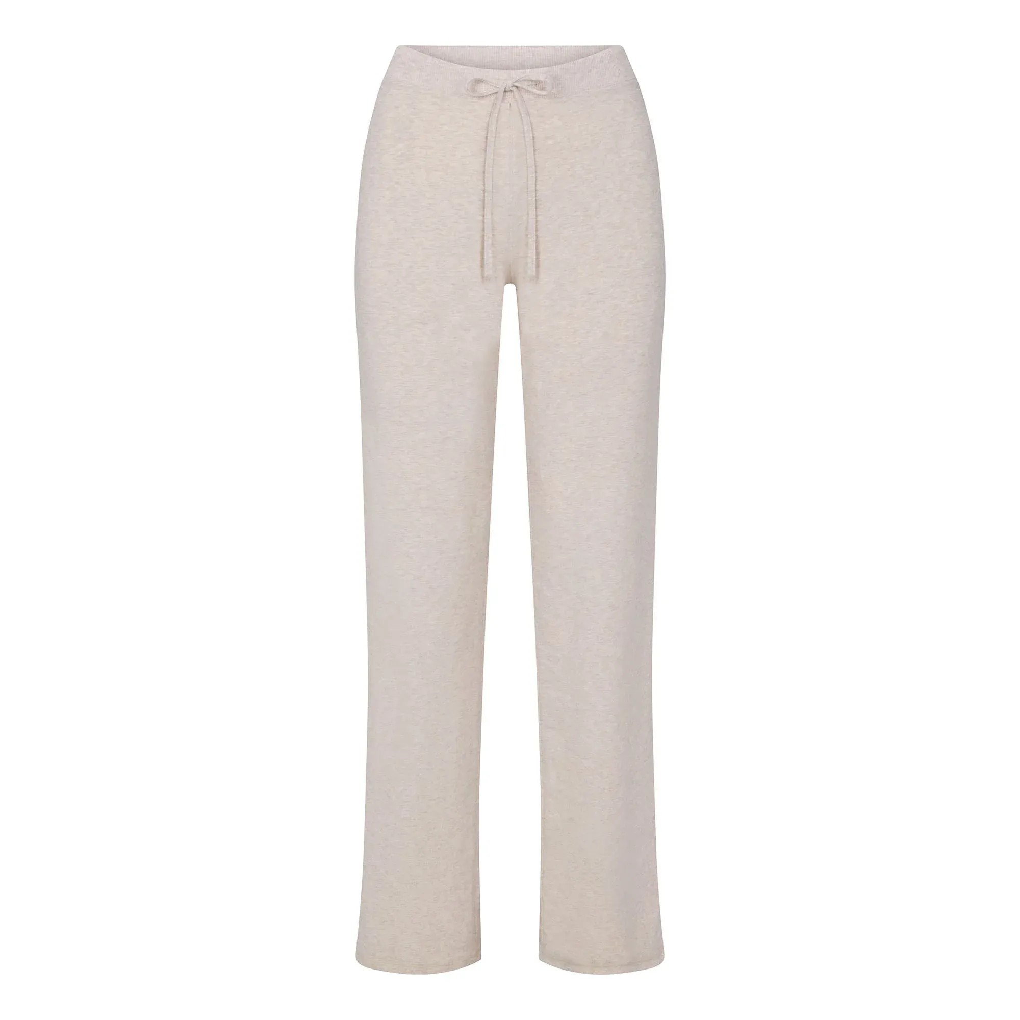 Skims Cotton Jersey Straight Leg Pant Heather Oatmeal - HypeFly India View 1