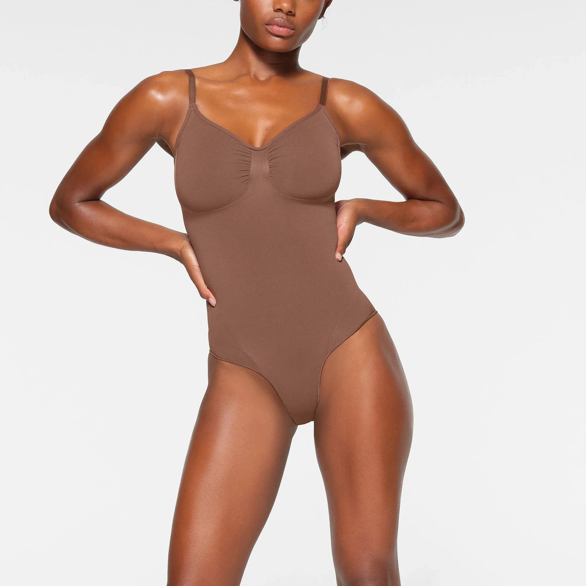 Skims Seamless Sculpt Brief Bodysuit Jasper - HypeFly India View 2