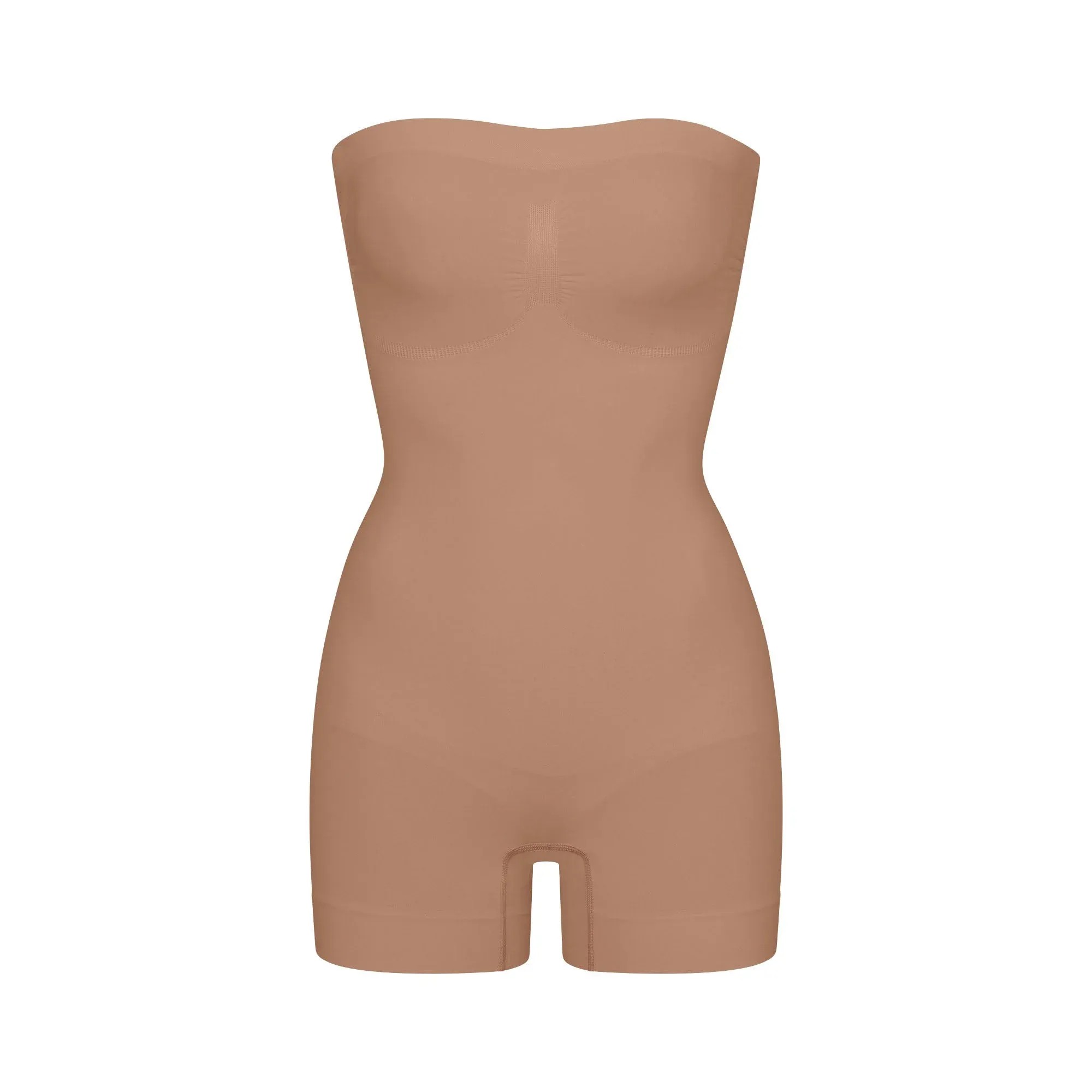 Skims Seamless Sculpt Strapless Shortie Bodysuit Sienna - HypeFly India View 1