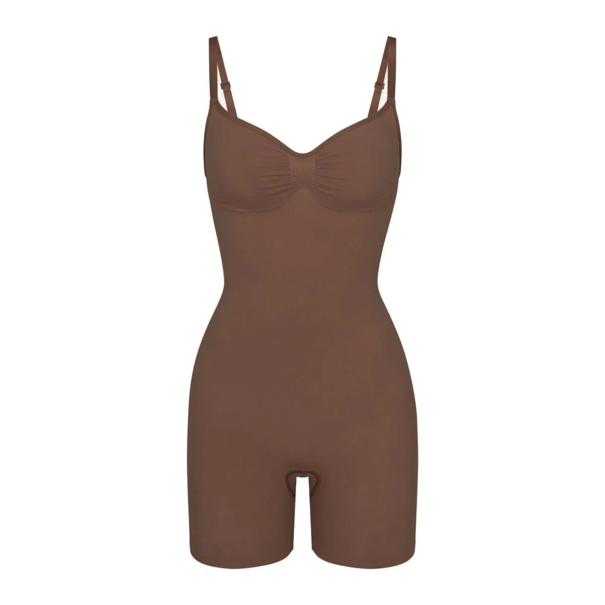 Skims Seamless Sculpt Mid Thigh Bodysuit Jasper - HypeFly India View 1