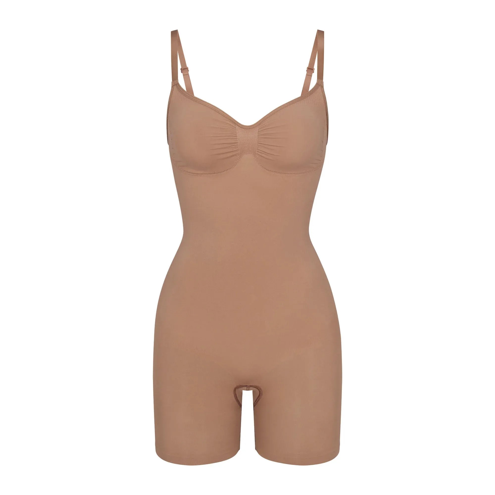 Skims Seamless Sculpt Mid Thigh Bodysuit Sienna - HypeFly India View 1
