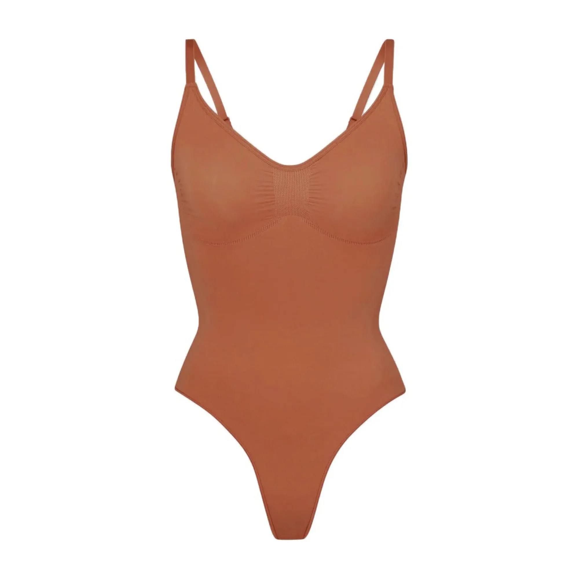Skims Seamless Sculpt Thong Bodysuit Bronze - HypeFly India View 1