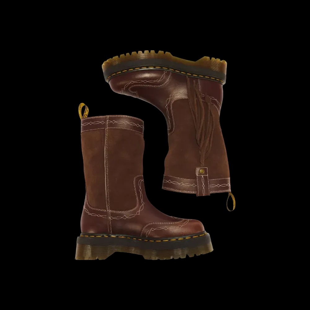 Dr Martens Desert Rodeo Quad Mid Boot Dark Brown - HypeFly India View 4