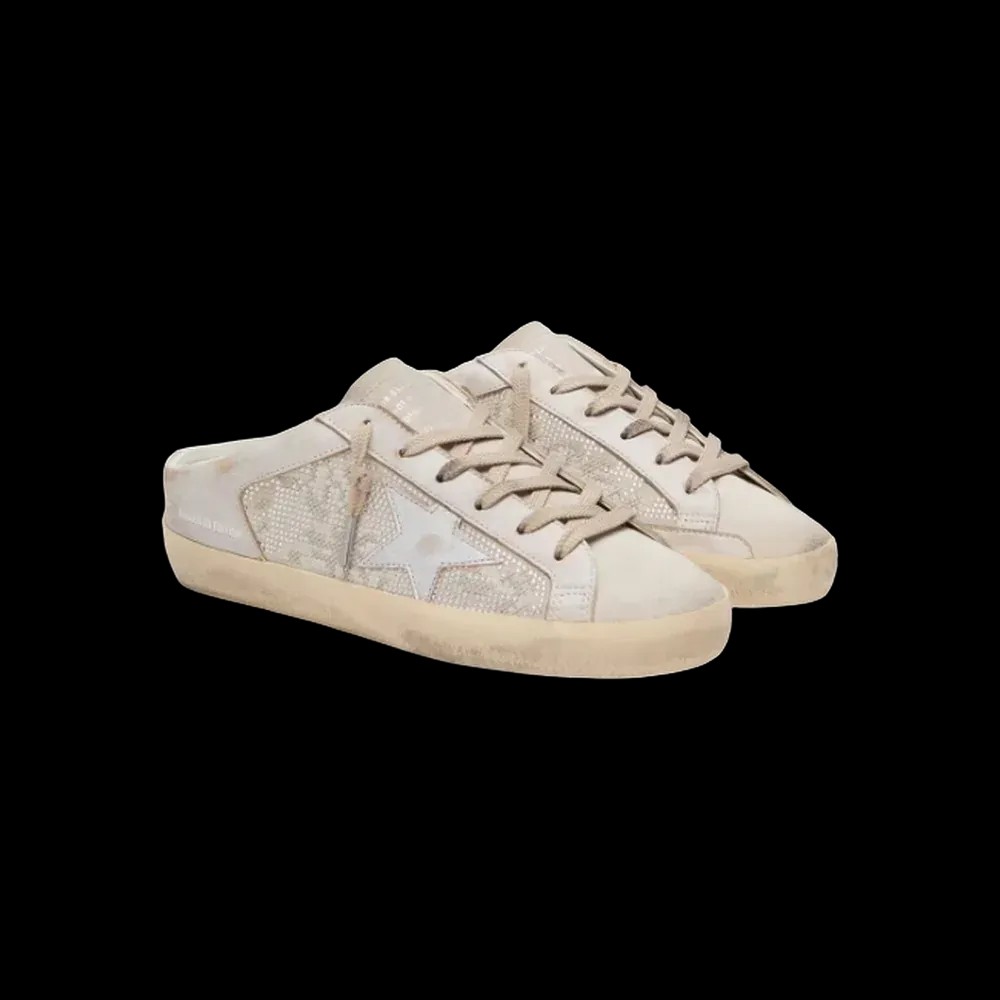 Golden Goose Super-Star Sabots LTD In Swarovski With Metallic Silver Leather Star - HypeFly India View 2