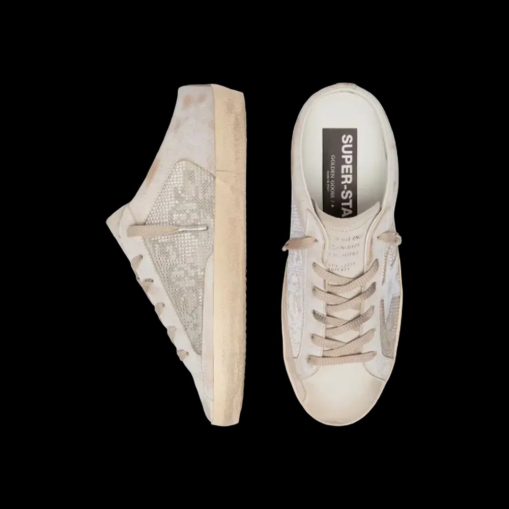 Golden Goose Super-Star Sabots LTD In Swarovski With Metallic Silver Leather Star - HypeFly India View 3