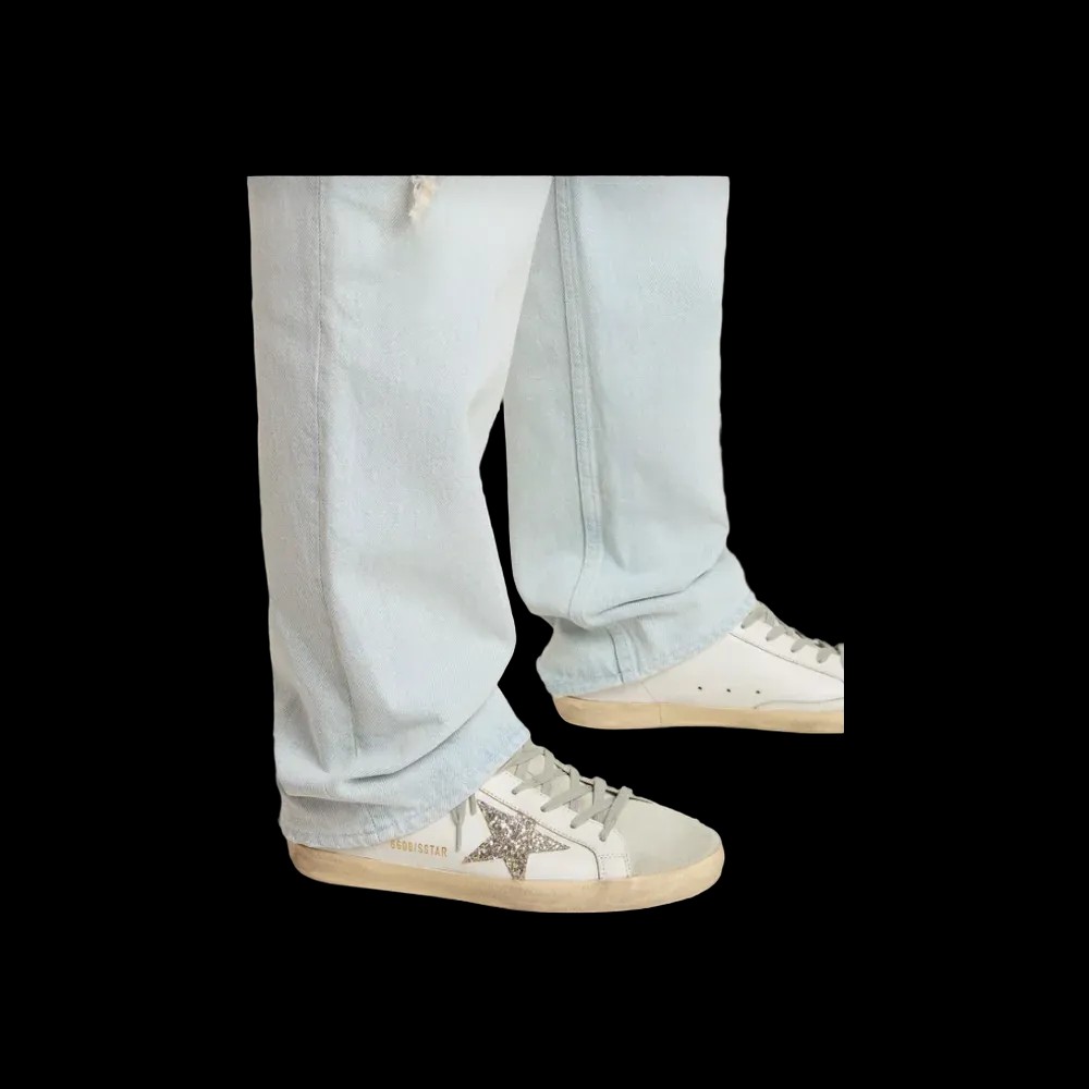 Golden Goose Super-Star Sabot With A Platinum Glitter Star - HypeFly India View 4