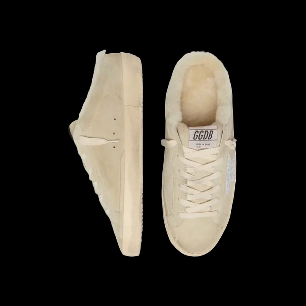 Golden Goose Super-Star Sabots With Swarovski Crystal Star And Shearling Lining - HypeFly India View 2
