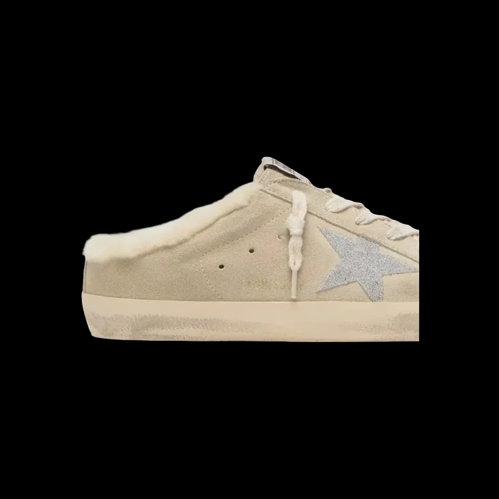 Golden Goose Super-Star Sabots With Swarovski Crystal Star And Shearling Lining - HypeFly India View 5