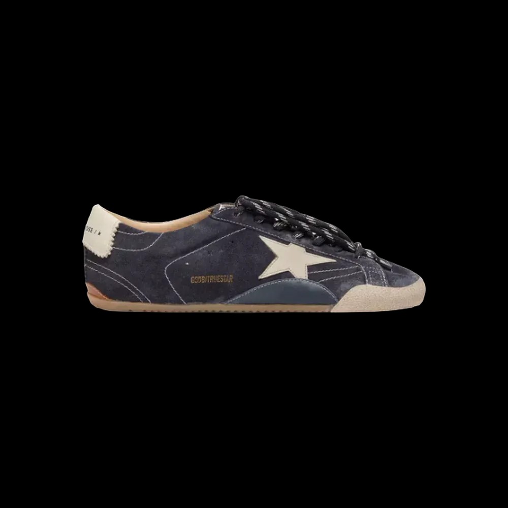 Golden Goose True-Star In Dark Blue Suede With White Nappa Leather Star And Heel Tab - HypeFly India View 1