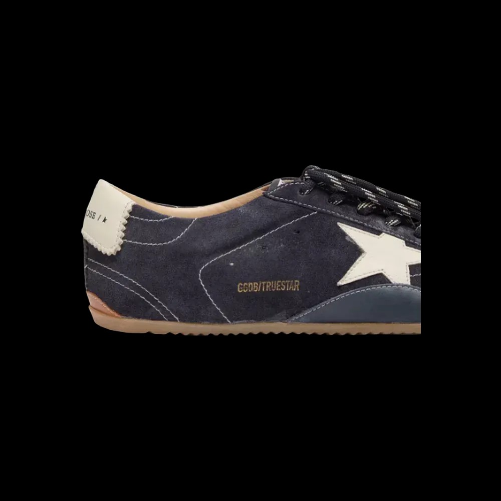 Golden Goose True-Star In Dark Blue Suede With White Nappa Leather Star And Heel Tab - HypeFly India View 5