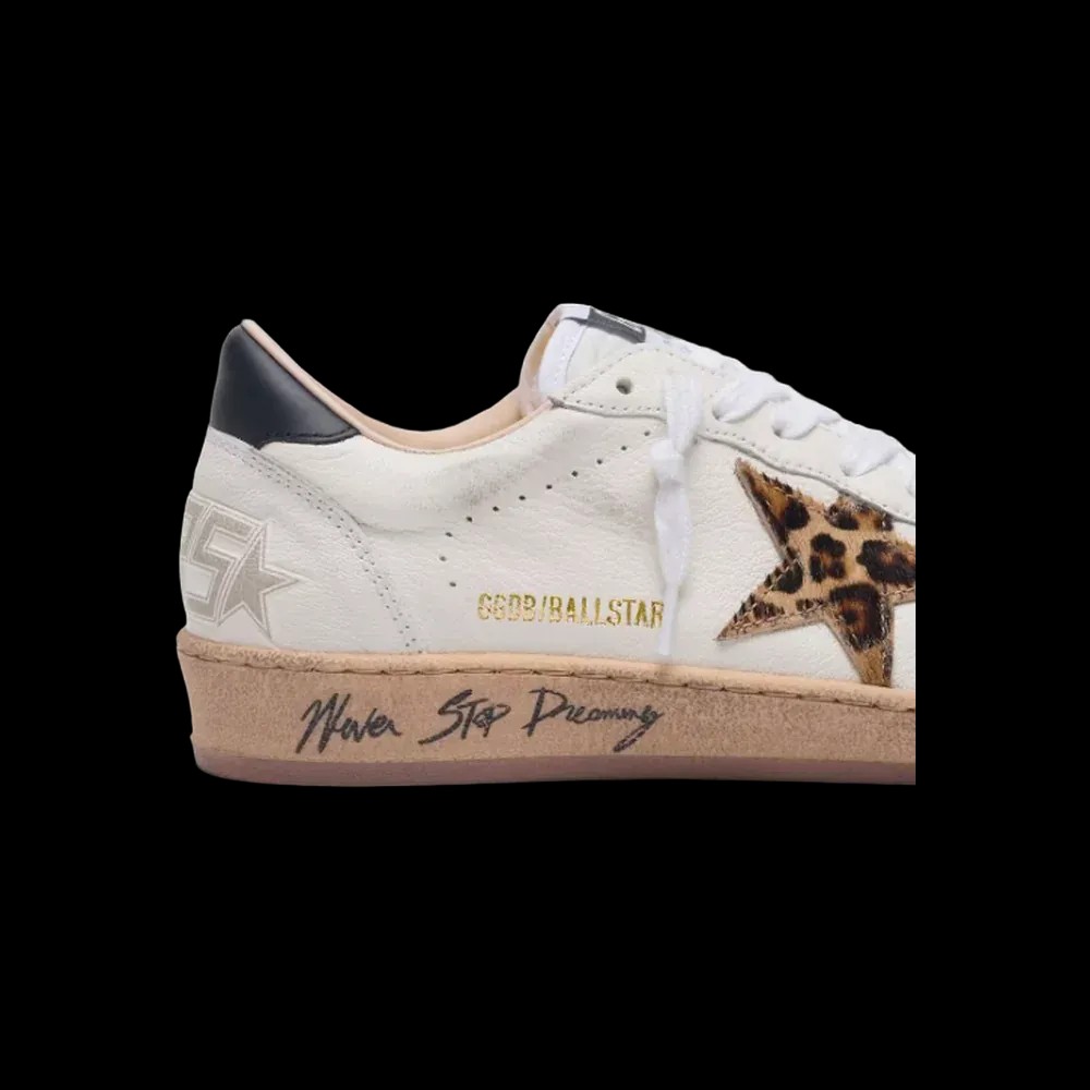 Golden Goose Ball Star With Leopard Print Pony Skin Star And Black Heel Tab - HypeFly India View 5