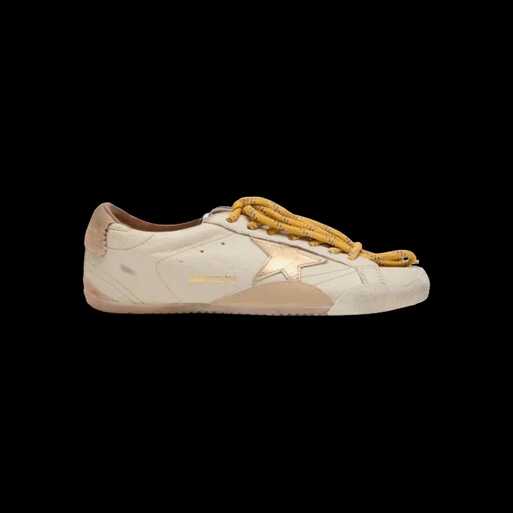 Golden Goose True-Star In White Nappa Leather With Gold Star - HypeFly India View 1