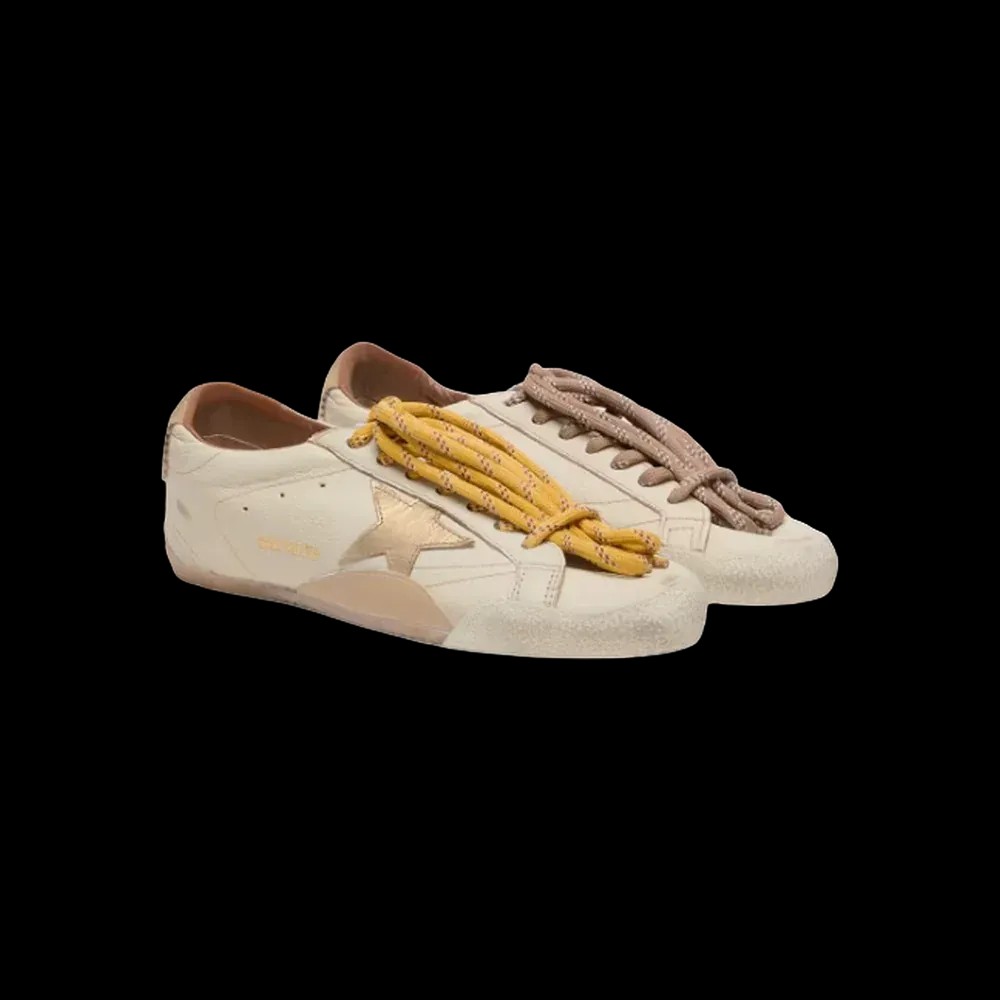 Golden Goose True-Star In White Nappa Leather With Gold Star - HypeFly India View 3
