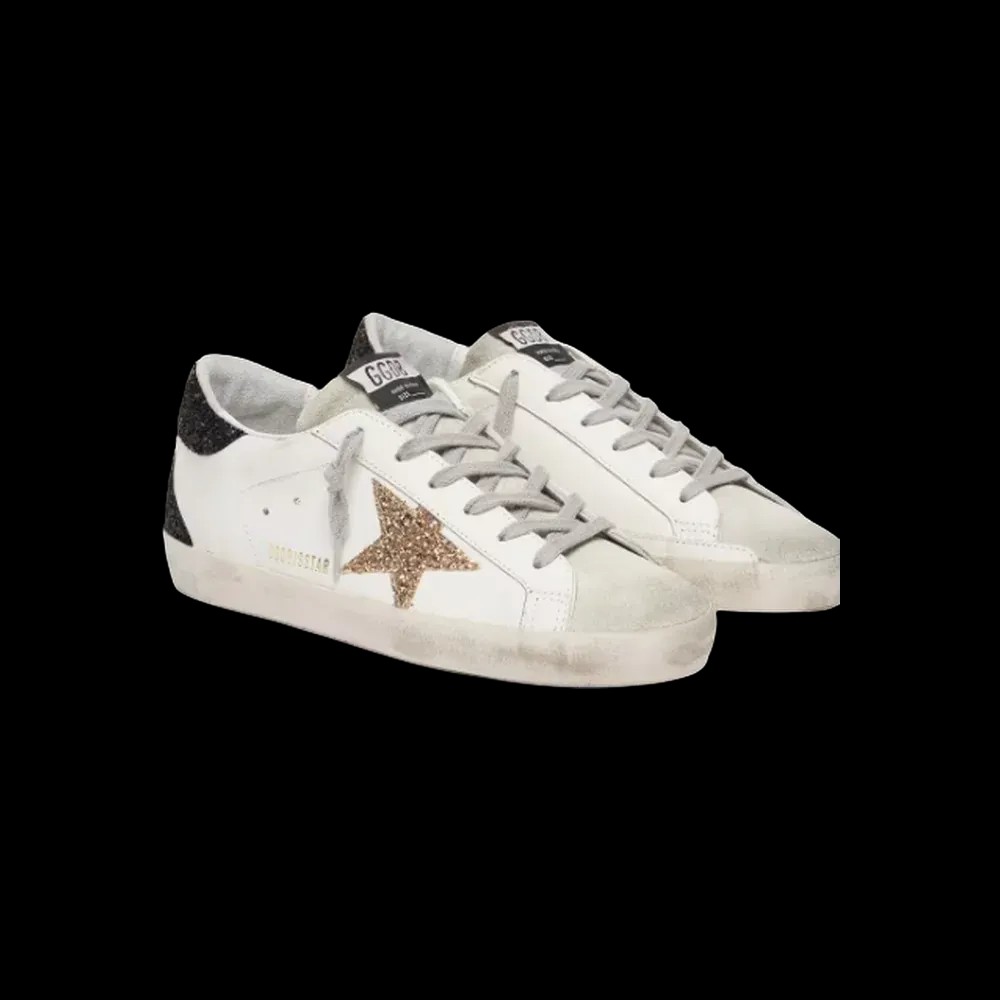 Golden Goose Super-Star In Nappa Leather With Gold Glitter Star - HypeFly India View 3