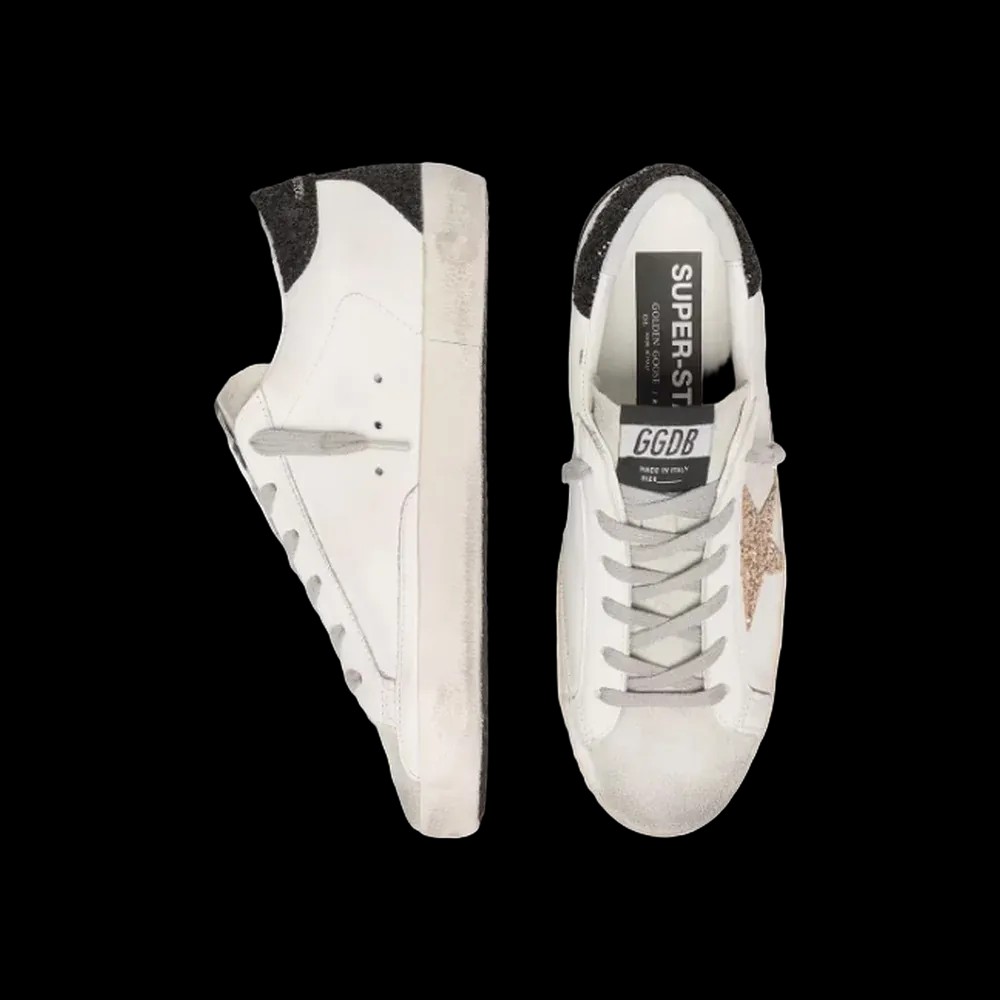 Golden Goose Super-Star In Nappa Leather With Gold Glitter Star - HypeFly India View 2