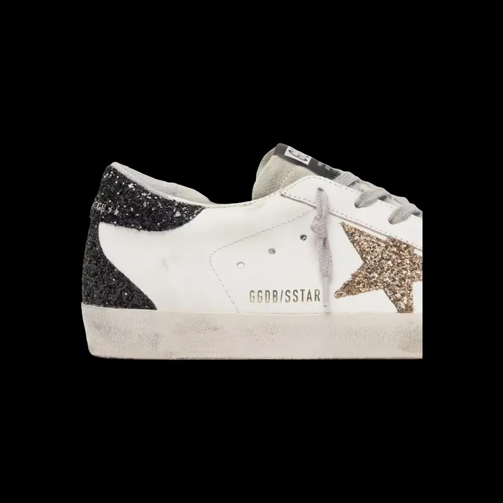 Golden Goose Super-Star In Nappa Leather With Gold Glitter Star - HypeFly India View 5
