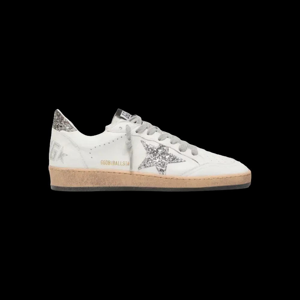 Golden Goose Ball Star Wishes In Nappa Leather With Glitter Star - HypeFly India View 1