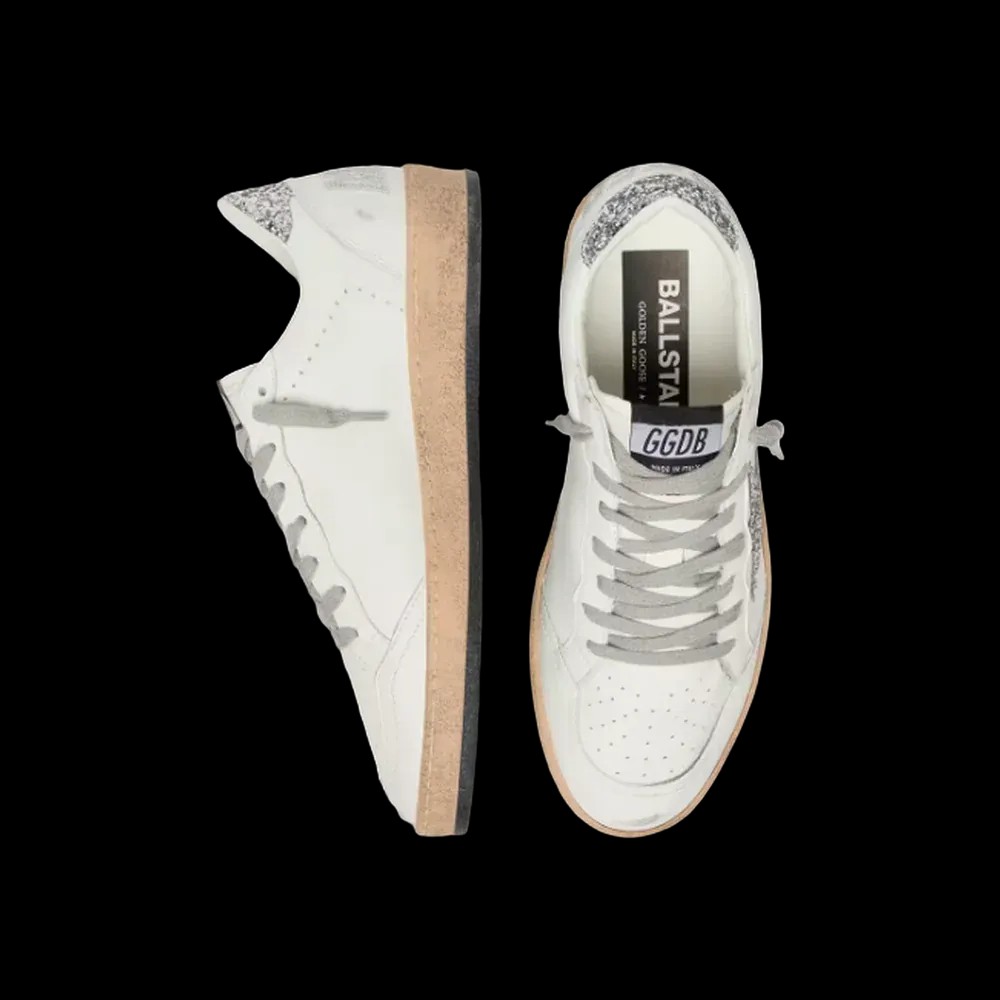 Golden Goose Ball Star Wishes In Nappa Leather With Glitter Star - HypeFly India View 2