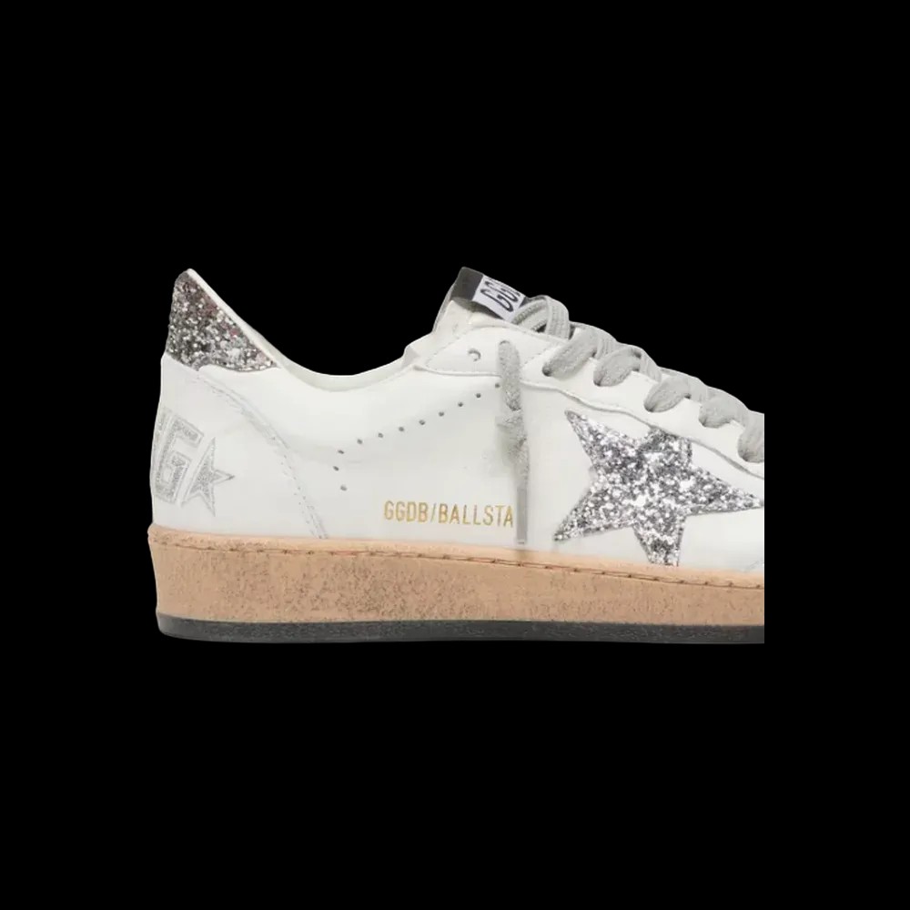 Golden Goose Ball Star Wishes In Nappa Leather With Glitter Star - HypeFly India View 5