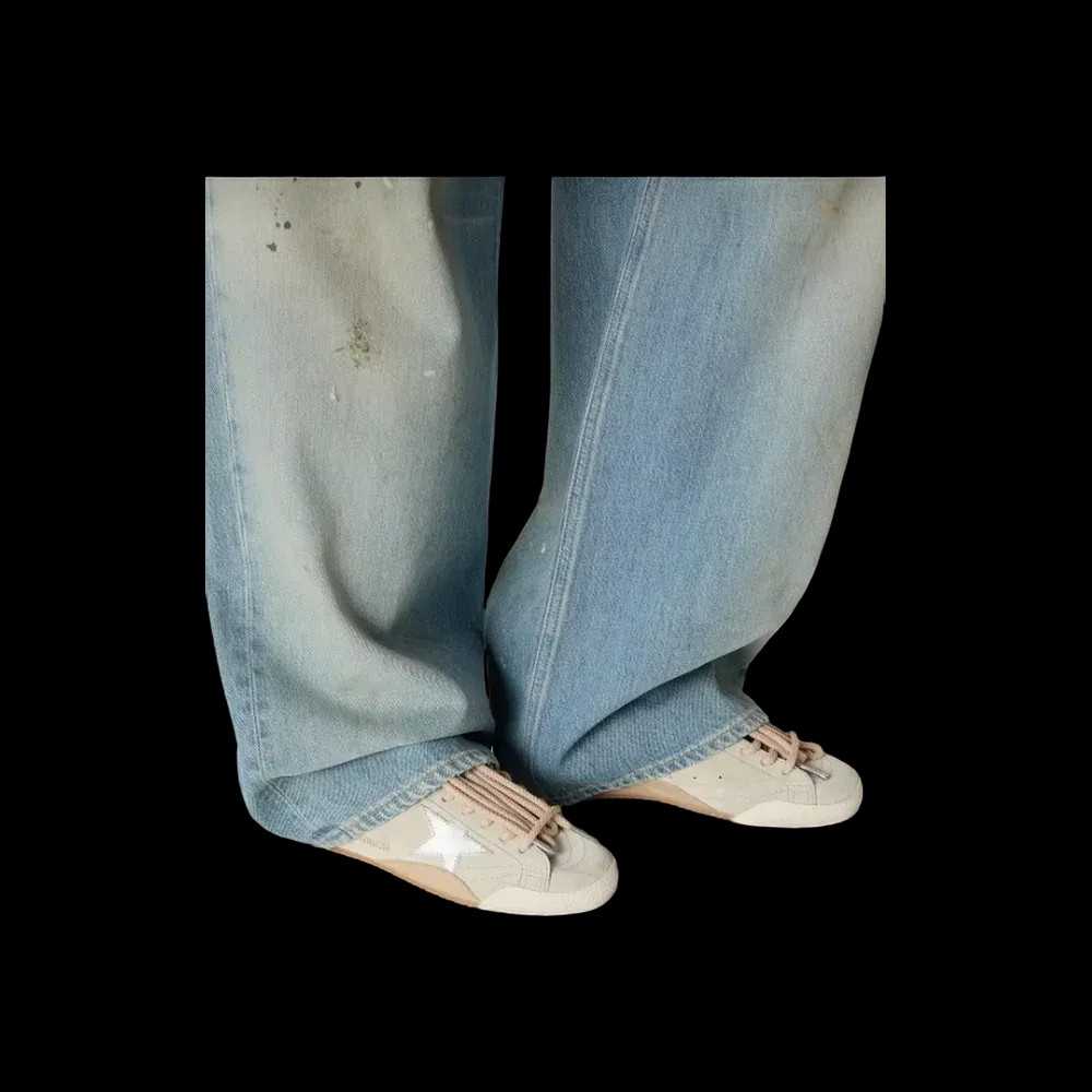 Golden Goose True-Star In Light Gray Suede With Metallic Silver Star And Heel Tab - HypeFly India View 4