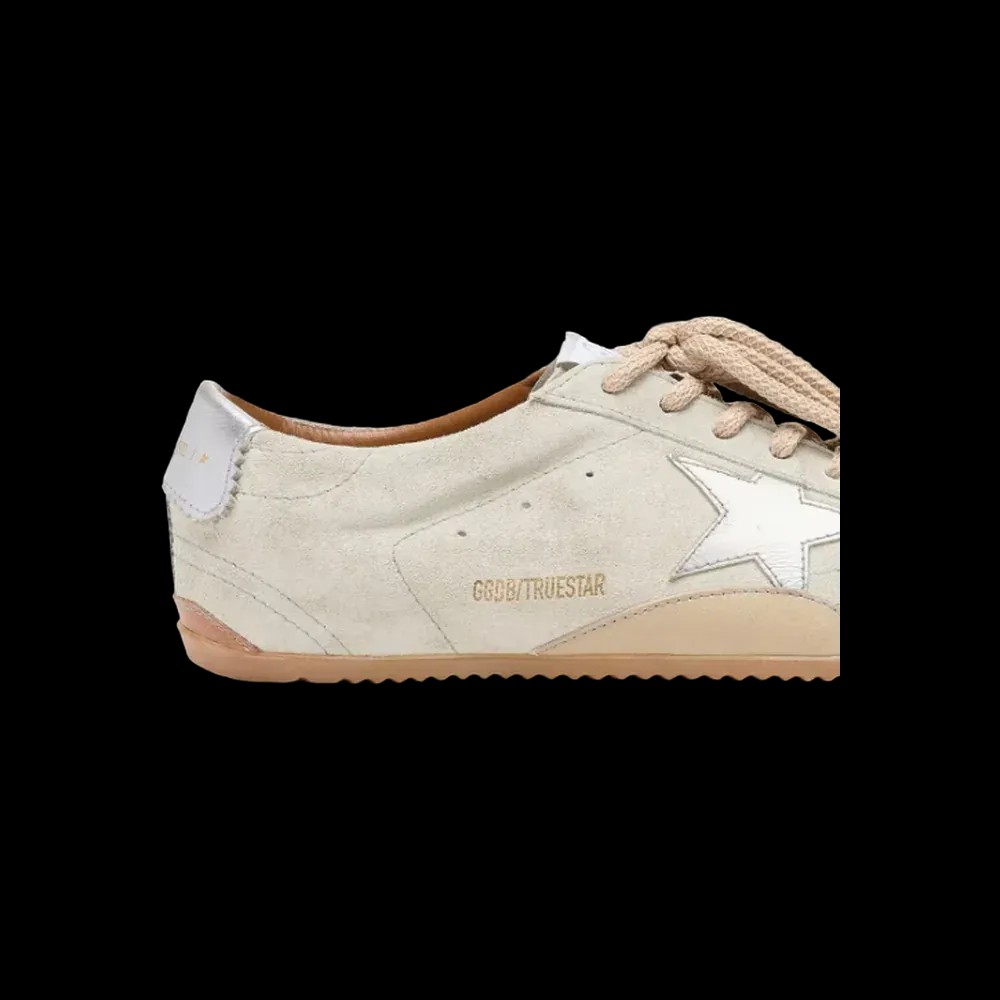 Golden Goose True-Star In Light Gray Suede With Metallic Silver Star And Heel Tab - HypeFly India View 5