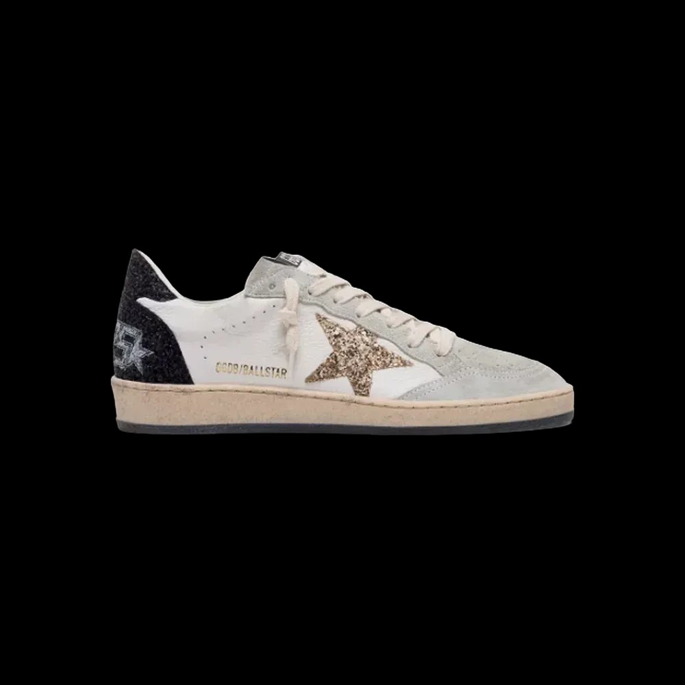 Golden Goose Ball Star In Nappa And Suede With Glitter Star - HypeFly India View 1