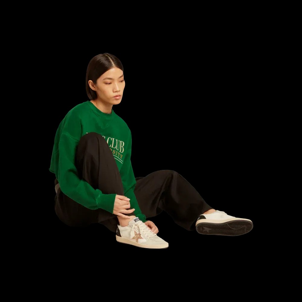 Golden Goose Ball Star In Nappa And Suede With Glitter Star - HypeFly India View 4