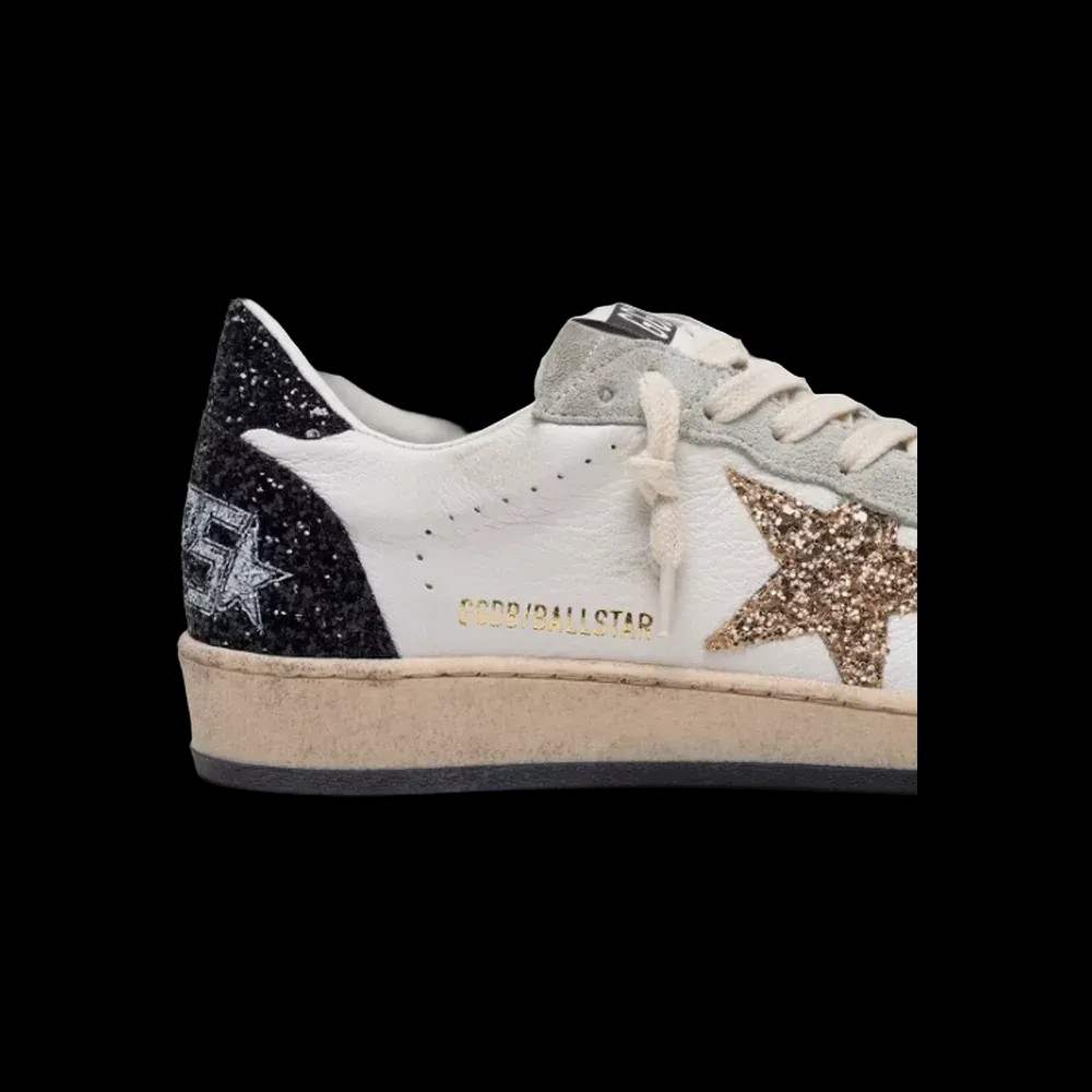 Golden Goose Ball Star In Nappa And Suede With Glitter Star - HypeFly India View 5