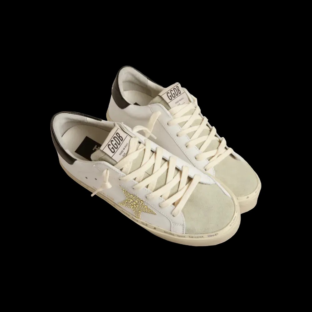Golden Goose Hi Star With Swarovski Crystal Star And Black Heel Tab - HypeFly India View 3